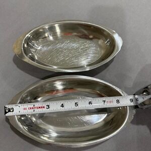 Vollrath Brand Ware Stainless Steel Oval Au Gratin Serving Dishes Set of 2 Korea